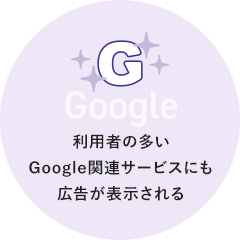 Visual 利用者の多いGoogle関連サービスにも広告が表示される