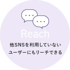 Visual 他SNSを利用していないユーザーにもリーチできる