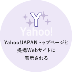 Visual Yahoo!JAPANトップページと提携Webサイトに表示される