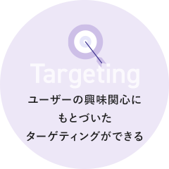 Adjustment ユーザーの興味関心にもとづいたターゲティングができる